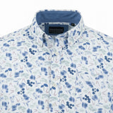 Fynch-Hatton - Mens Shirt - Premium Print - Crystal Blue 604 - Wildvine Clothing, Spalding, Lincolnshire