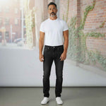Fynch-Hatton - Mens Jeans - Tapered Slim - Black Denim - Wildvine Clothing, Spalding, Lincolnshire