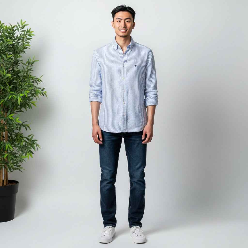 Fynch-Hatton - Mens Shirt - All Season Oxford - Stripe - Wildvine Clothing, Spalding, Lincolnshire