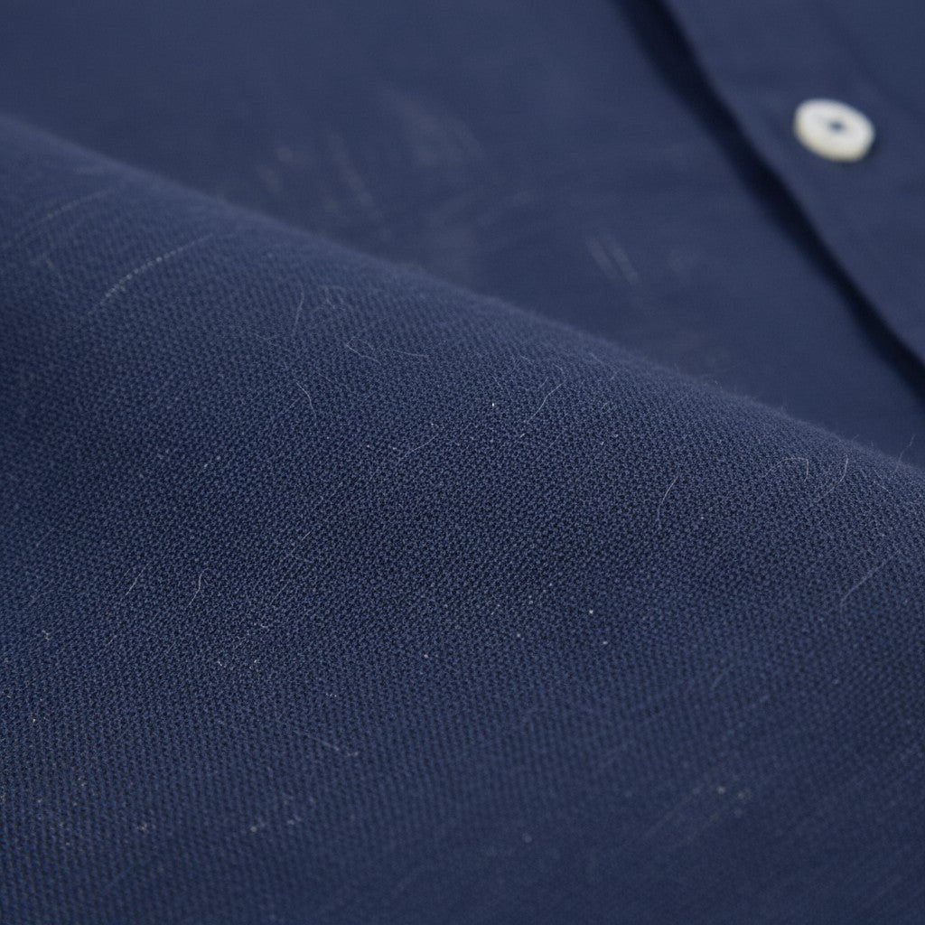Fynch-Hatton Men's Summer Linen Short Sleeve Casual Shirt - Marine - Wildvine Clothing, Spalding, Lincolnshire