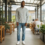 Fynch-Hatton - Mens Shirt - Multicolor Washed Oxford - White 802 - Wildvine Clothing, Spalding, Lincolnshire