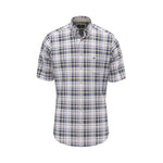 Fynch-Hatton Men's Regular Short Sleeve Casual Shirt - Poplin Check – Horizon - Wildvine Clothing, Spalding, Lincolnshire