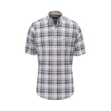 Fynch-Hatton Men's Regular Short Sleeve Casual Shirt - Poplin Check – Horizon - Wildvine Clothing, Spalding, Lincolnshire
