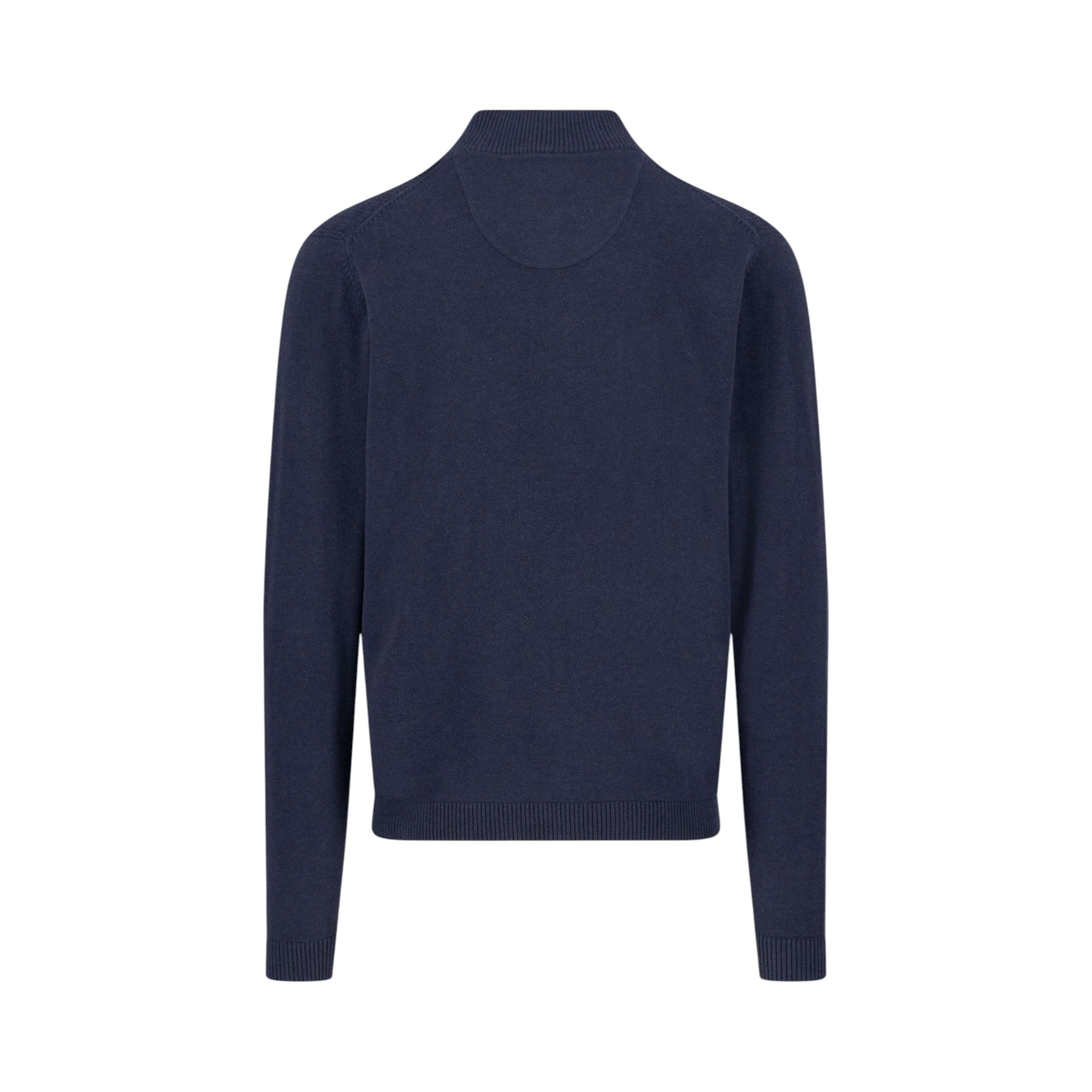 Fynch-Hatton - Mens Knitwear - Cardigan Stand-Up Strucutre - Navy 690 - Wildvine Clothing, Spalding, Lincolnshire