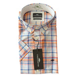 Fynch-Hatton Men's Regular Short Sleeve Casual Shirt - Madras Check – Solar - Wildvine Clothing, Spalding, Lincolnshire