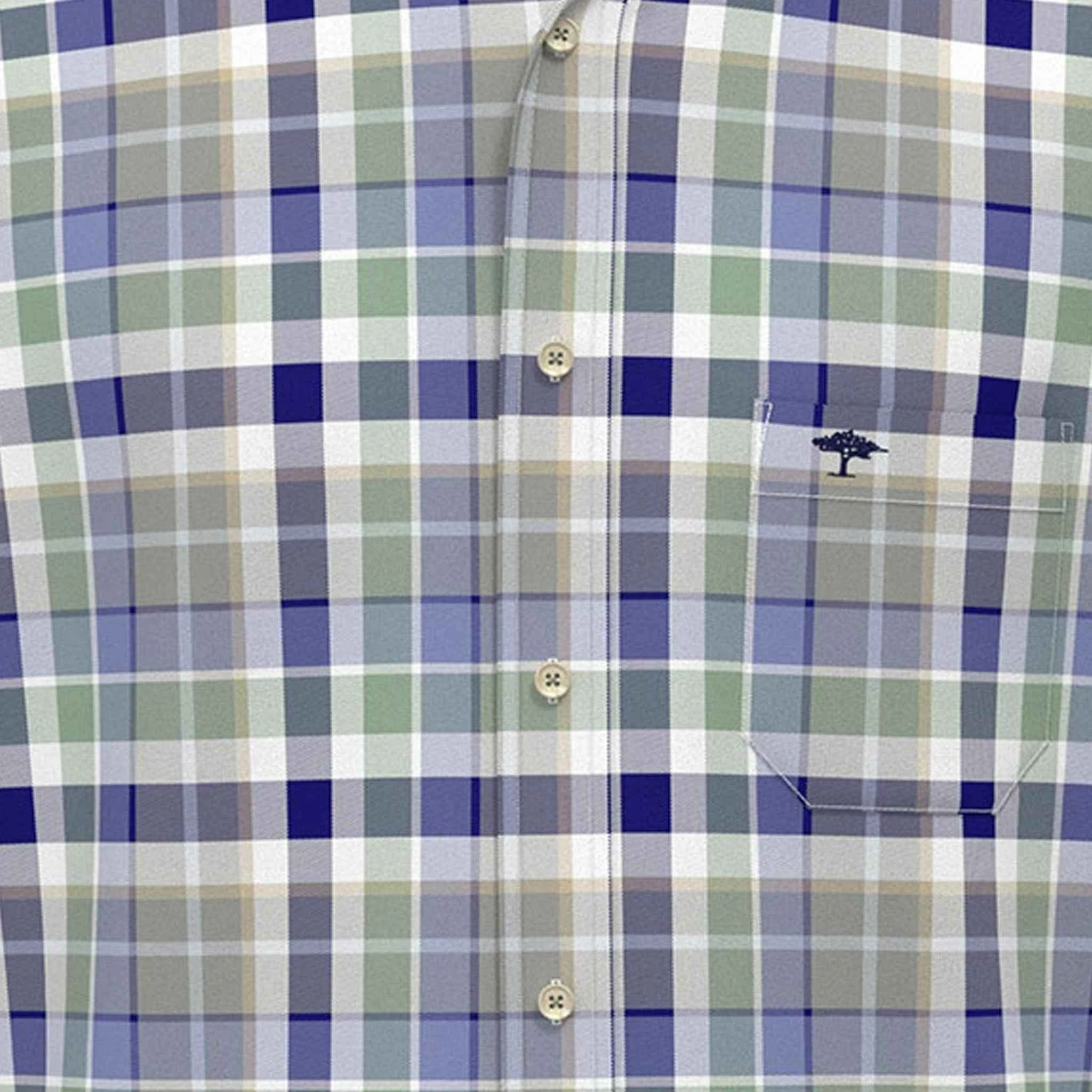 Fynch-Hatton - Mens Shirt - Multicolor Washed Oxford - Crystal Blue 604 - Wildvine Clothing, Spalding, Lincolnshire