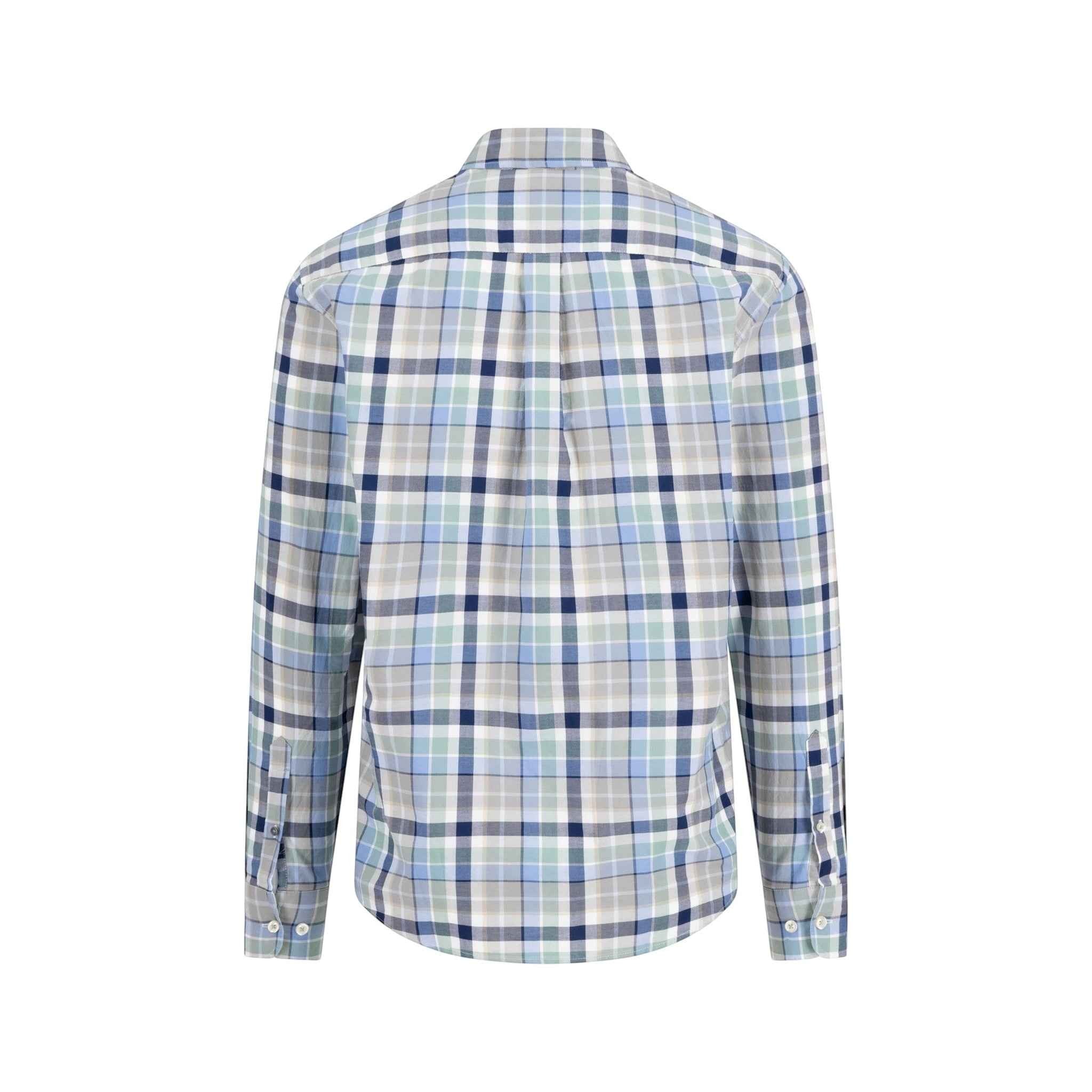 Fynch-Hatton - Mens Shirt - Multicolor Washed Oxford - Crystal Blue 604 - Wildvine Clothing, Spalding, Lincolnshire