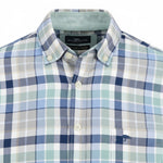 Fynch-Hatton - Mens Shirt - Multicolor Washed Oxford - Crystal Blue 604 - Wildvine Clothing, Spalding, Lincolnshire