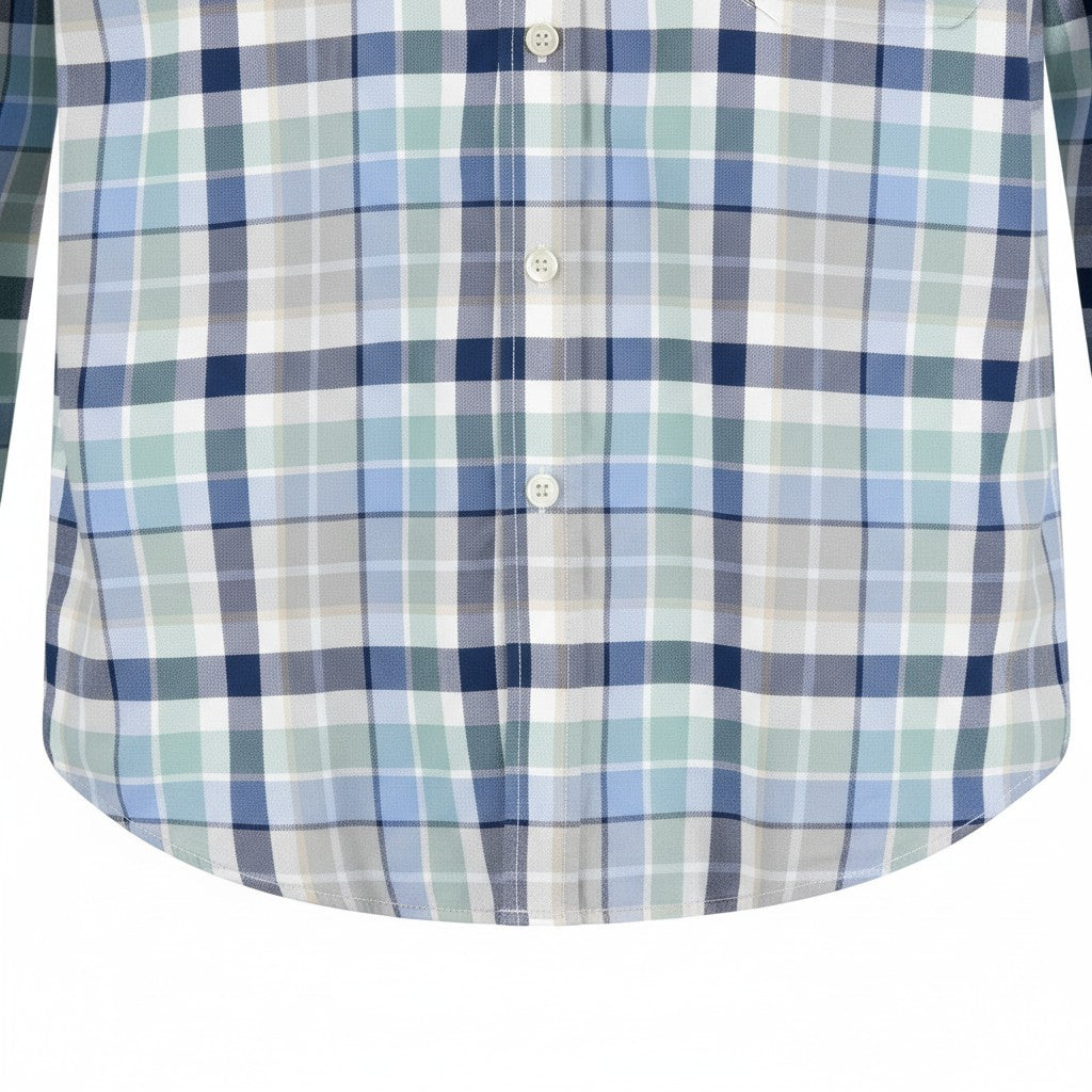 Fynch-Hatton - Mens Shirt - Multicolor Washed Oxford - Crystal Blue 604 - Wildvine Clothing, Spalding, Lincolnshire