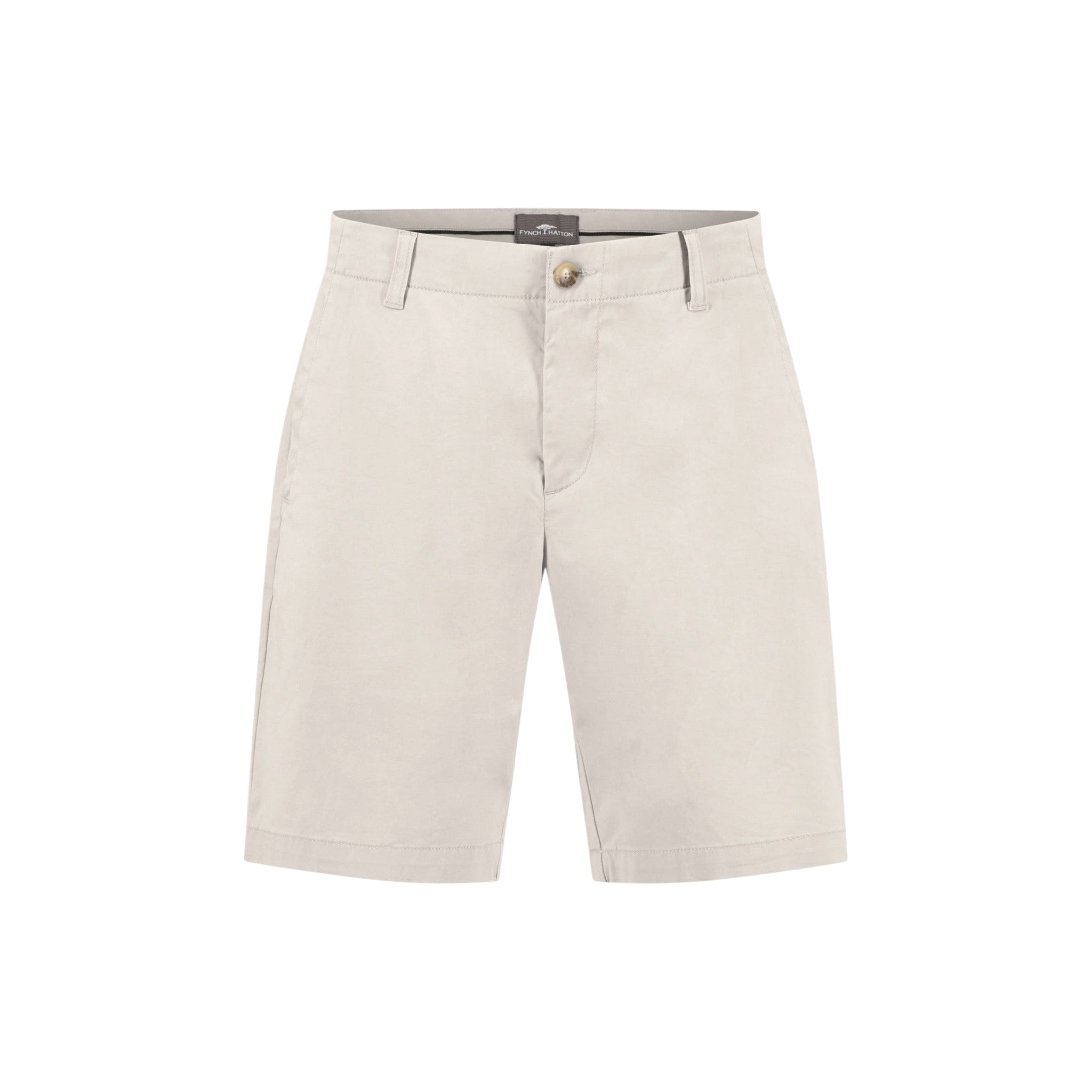 Fynch-Hatton - Mens Shorts - Summer Stretch Bermuda - Stone - Wildvine Clothing, Spalding, Lincolnshire