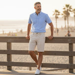 Fynch-Hatton - Mens Shorts - Summer Stretch Bermuda - Stone - Wildvine Clothing, Spalding, Lincolnshire