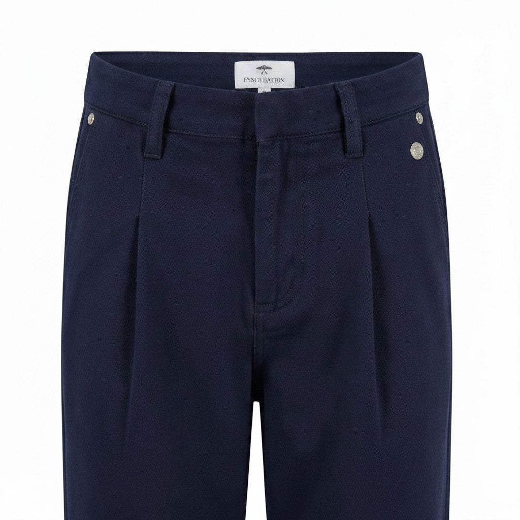 Fynch-Hatton - Ladies - Trousers - Twill Cotton - Galaxy Blue - 26084825 - Wildvine Clothing, Spalding, Lincolnshire
