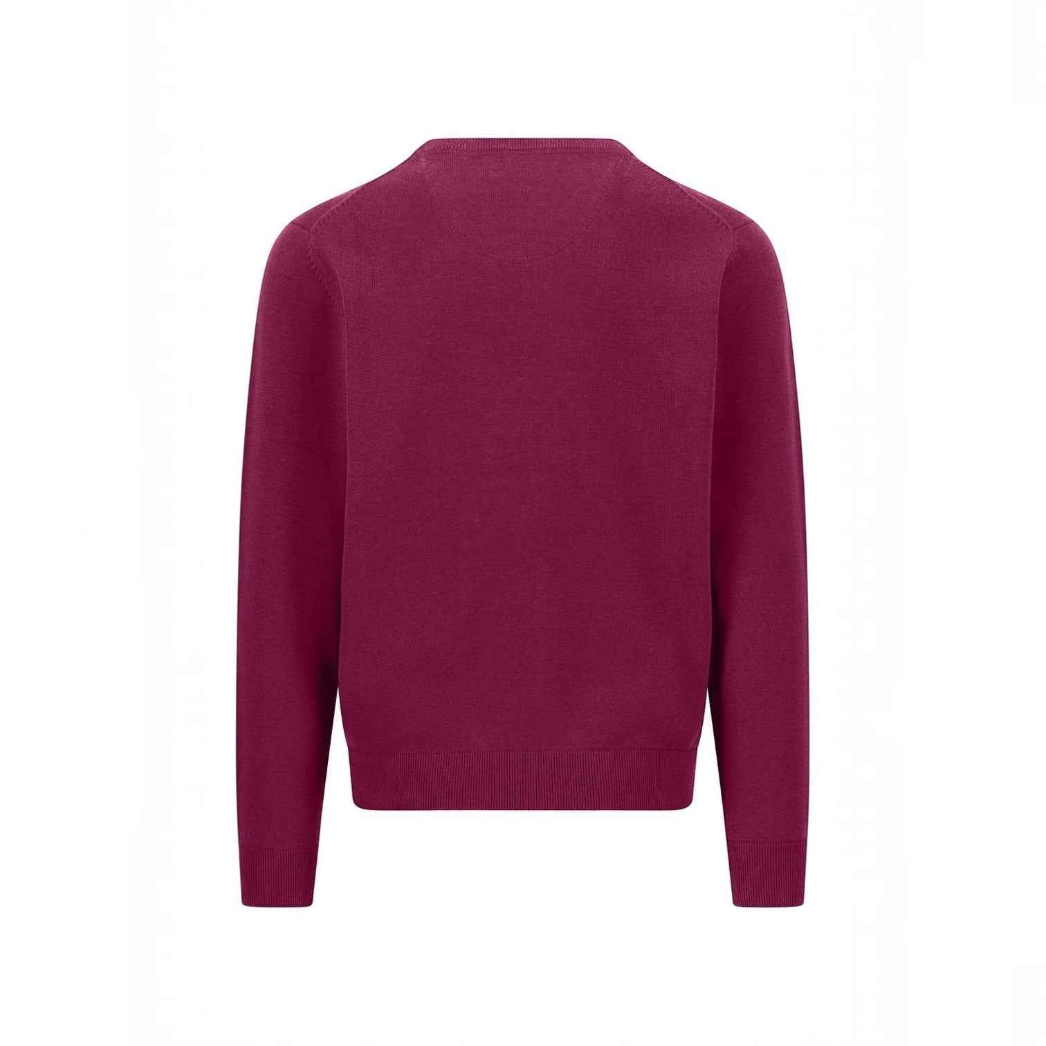 Fynch-Hatton - Mens Knitwear - Superfine Cotton Sweater - O'Neck - Grape - 1614210 416 - Wildvine Clothing, Spalding, Lincolnshire