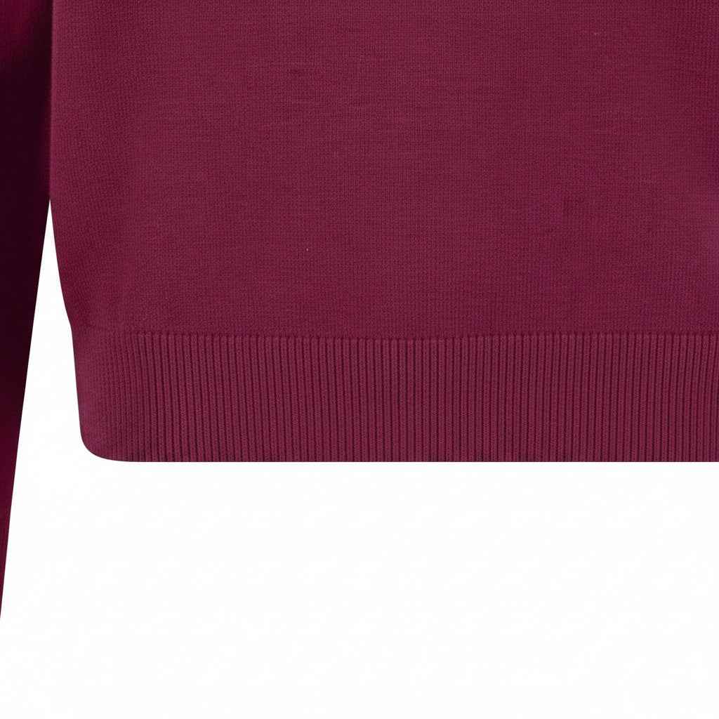 Fynch-Hatton - Mens Knitwear - Superfine Cotton Sweater - O'Neck - Grape - 1614210 416 - Wildvine Clothing, Spalding, Lincolnshire