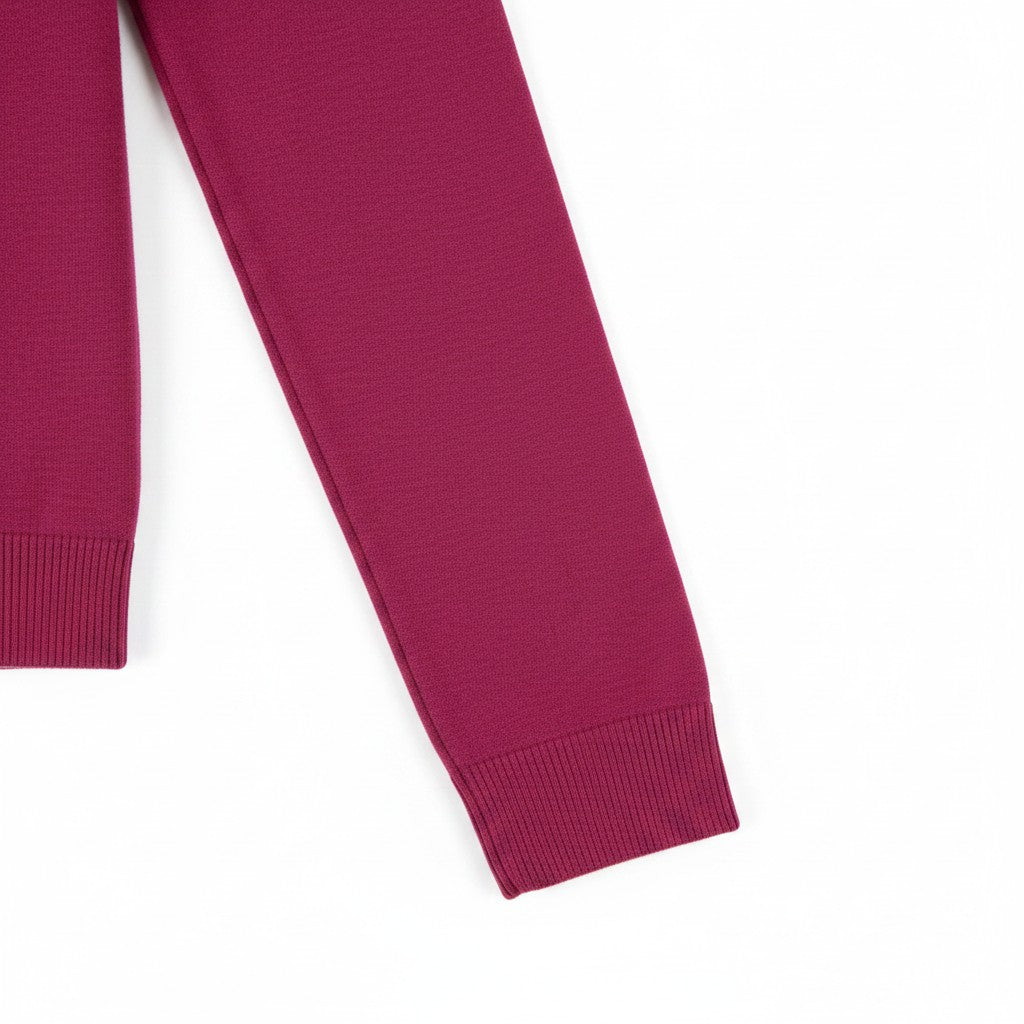 Fynch-Hatton - Mens Knitwear - Air Cotton Troyer-Zip - Grape - 1607316 416 - Wildvine Clothing, Spalding, Lincolnshire