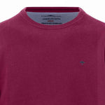 Fynch-Hatton - Mens Knitwear - Superfine Cotton Sweater - O'Neck - Grape - 1614210 416 - Wildvine Clothing, Spalding, Lincolnshire