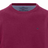 Fynch-Hatton - Mens Knitwear - Superfine Cotton Sweater - O'Neck - Grape - 1614210 416 - Wildvine Clothing, Spalding, Lincolnshire