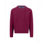 Fynch-Hatton - Mens Knitwear - Superfine Cotton Sweater - O'Neck - Grape - 1614210 416 - Wildvine Clothing, Spalding, Lincolnshire