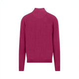 Fynch-Hatton - Mens Knitwear - Air Cotton Troyer-Zip - Grape - 1607316 416 - Wildvine Clothing, Spalding, Lincolnshire