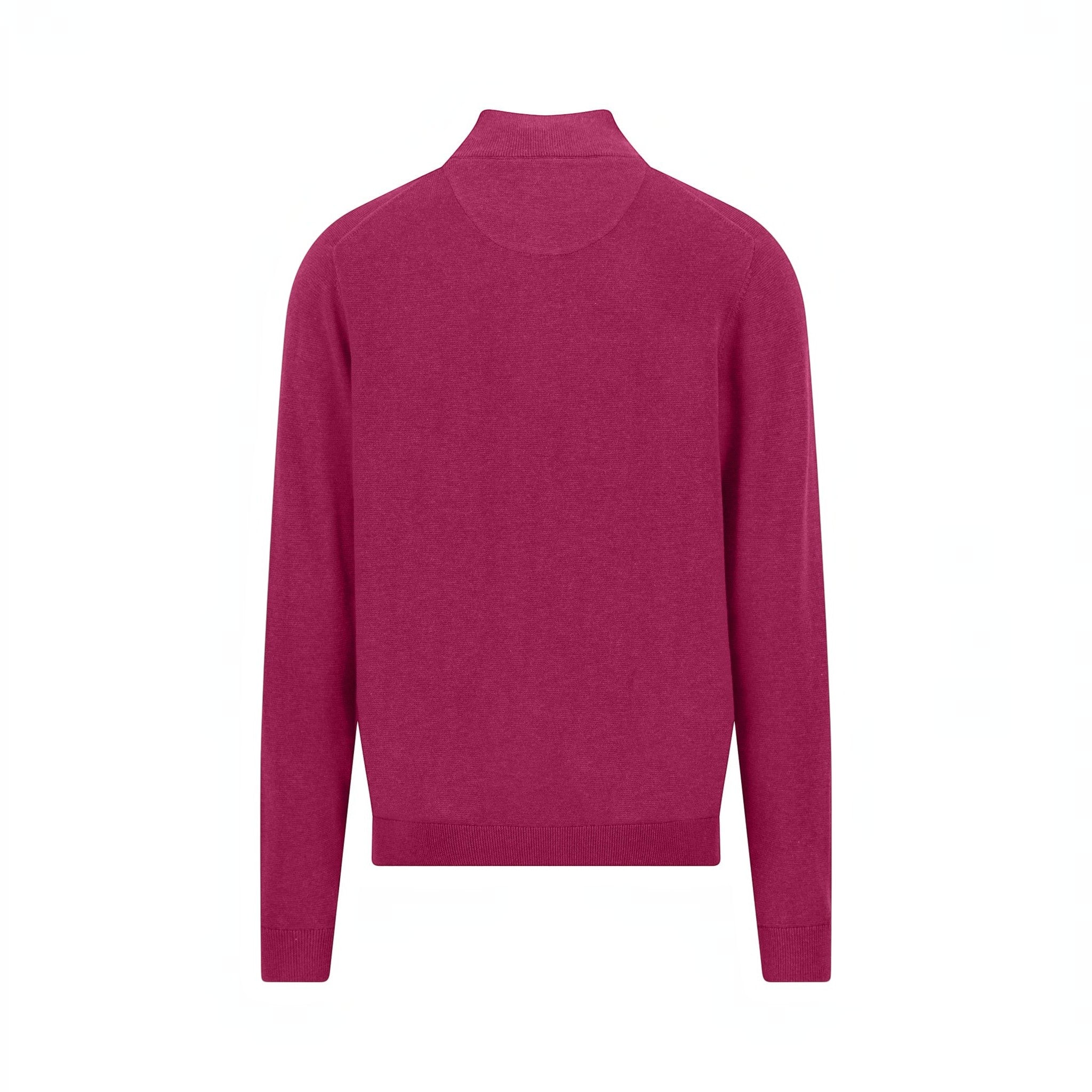 Fynch-Hatton - Mens Knitwear - Air Cotton Troyer-Zip - Grape - 1607316 416 - Wildvine Clothing, Spalding, Lincolnshire