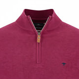 Fynch-Hatton - Mens Knitwear - Air Cotton Troyer-Zip - Grape - 1607316 416 - Wildvine Clothing, Spalding, Lincolnshire