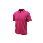WILDVINE Clothing Co. grape 2-ply pique cotton polo shirt for men with contrast trim on collar and sleeves