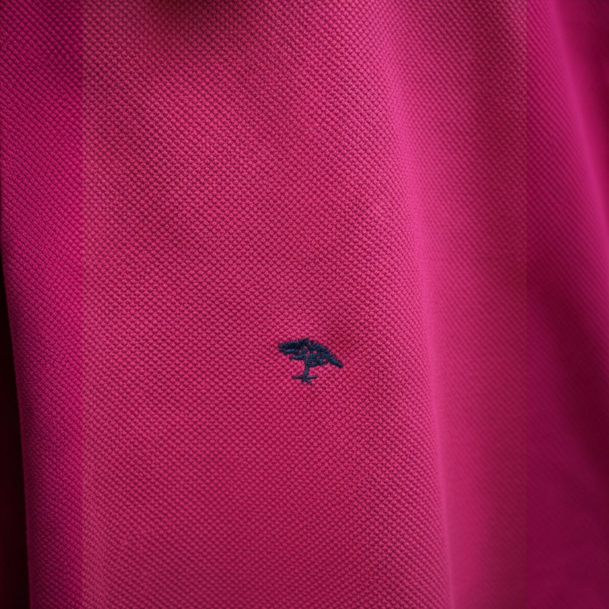 WILDVINE Clothing Co. grape purple 2-ply pique cotton polo shirt with embroidered tree logo detail