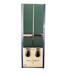 Hunt & Holditch - Mens - Plain Green Braces-Feathered Silver Clip - One Size - Wildvine Clothing, Spalding, Lincolnshire