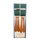 Hunt & Holditch - Mens - Plain Green Braces - Silver Fit-Tan Leather - One Size - Wildvine Clothing, Spalding, Lincolnshire