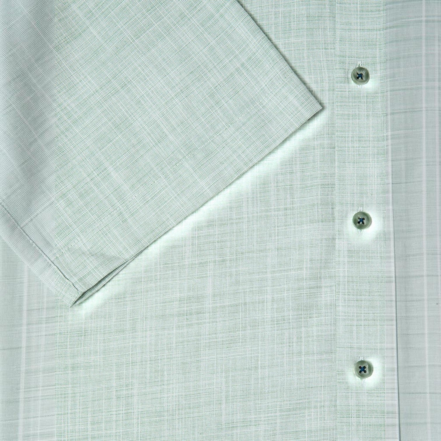 WILDVINE Clothing Co. light green short sleeve casual shirt with a subtle textured weave and button-down front