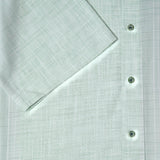 WILDVINE Clothing Co. light green short sleeve casual shirt with a subtle textured weave and button-down front