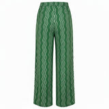 Alice Collins - Beth Wavy Trousers - Green Pepper/Wild Oat - Wildvine Clothing, Spalding, Lincolnshire