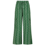 Alice Collins - Beth Wavy Trousers - Green Pepper/Wild Oat - Wildvine Clothing, Spalding, Lincolnshire