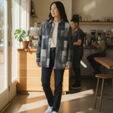 Alice Collins - Ladies Elle Fleece Coverall Jacket - Elephant Check - Wildvine Clothing, Spalding, Lincolnshire