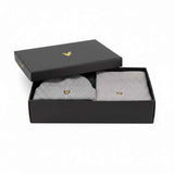 Lyle & Scott - Mens Brushed Scarf and Beanie Hat Set Light Grey Marl D24 - Wildvine Clothing, Spalding, Lincolnshire