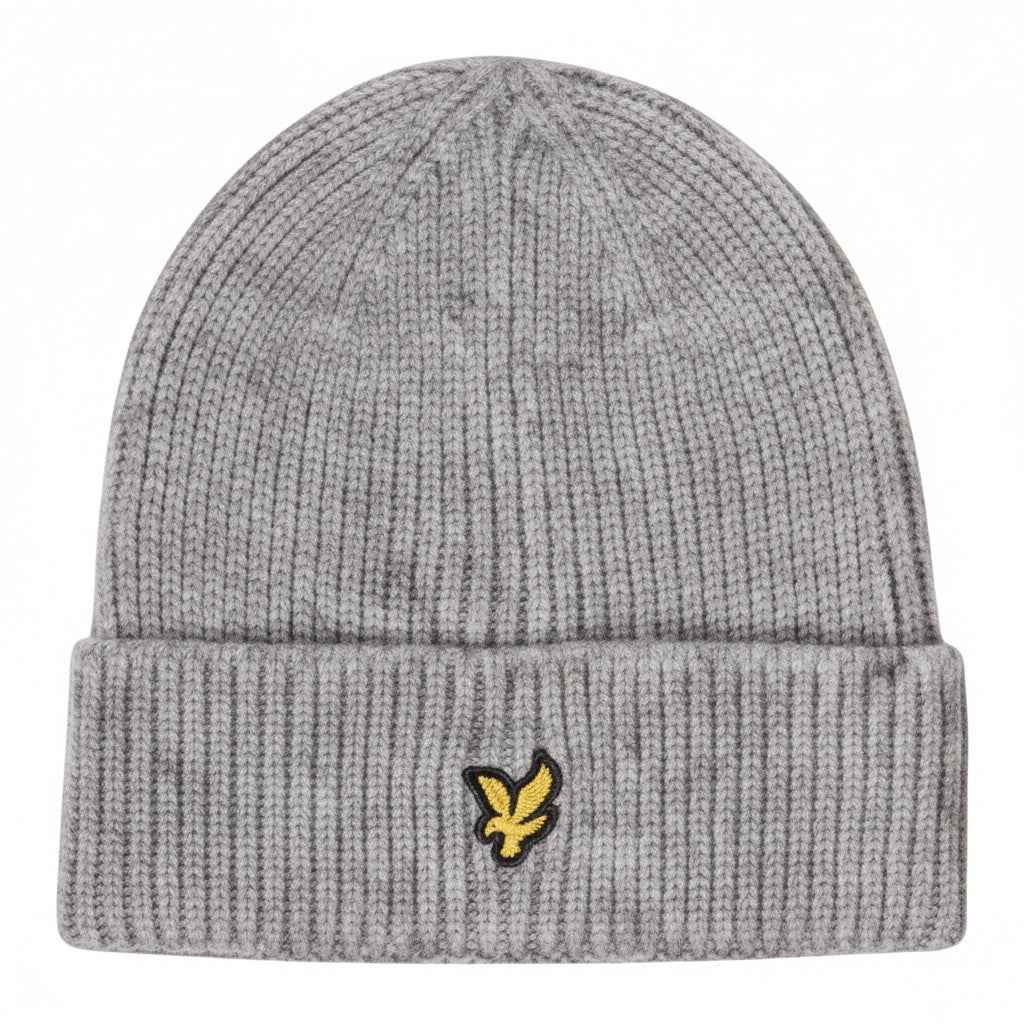 Lyle & Scott - Mens Brushed Scarf and Beanie Hat Set Light Grey Marl D24 - Wildvine Clothing, Spalding, Lincolnshire