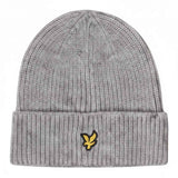 Lyle & Scott - Mens Brushed Scarf and Beanie Hat Set Light Grey Marl D24 - Wildvine Clothing, Spalding, Lincolnshire