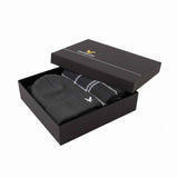 Lyle & Scott - Mens Lambswool Blend Scarf and Beanie Hat Set - Blue Night Y050 - Wildvine Clothing, Spalding, Lincolnshire
