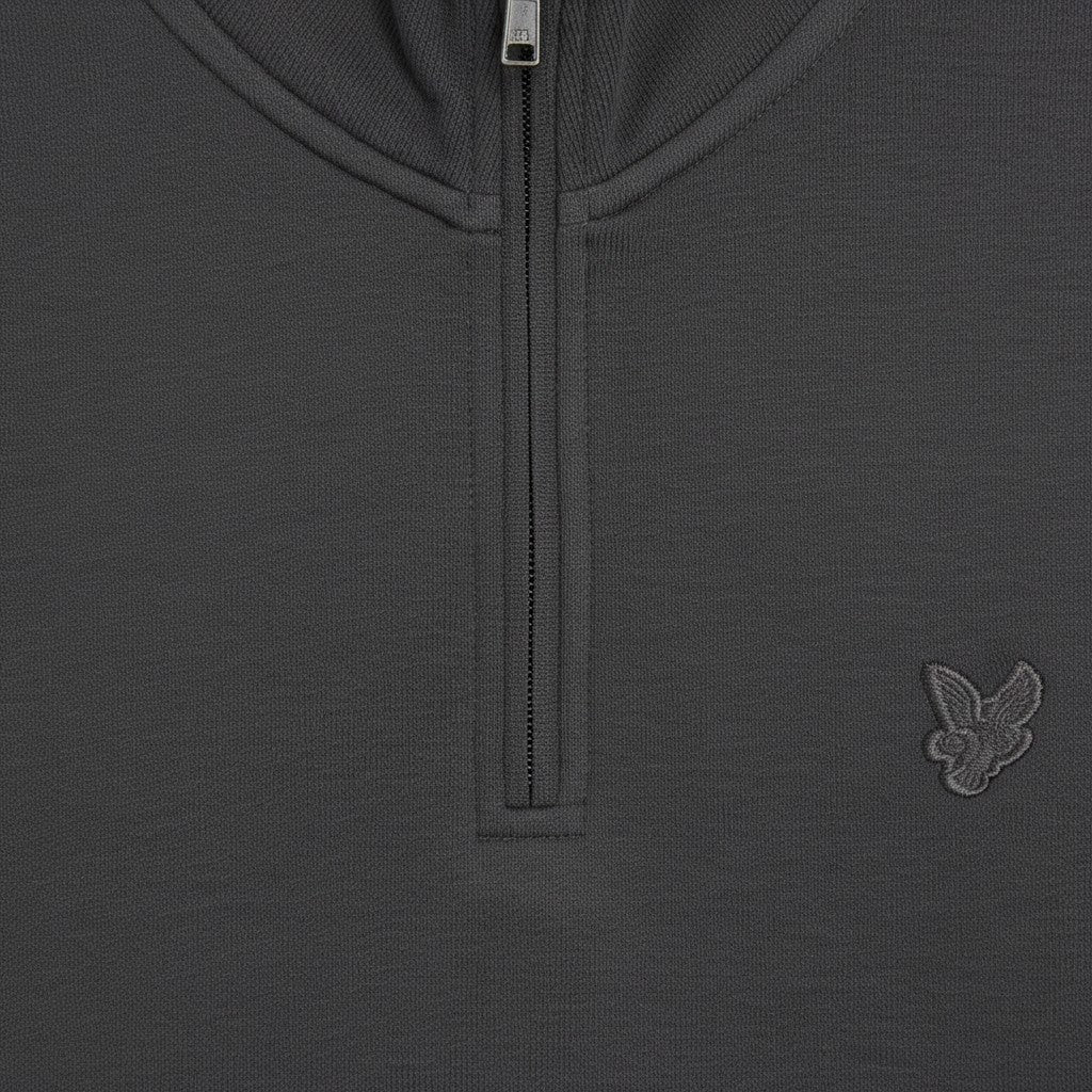 Lyle & Scott - Mens Superfine Tonal Quarter Zip Sweatshirt - Gunmetal W635 - Wildvine Clothing, Spalding, Lincolnshire