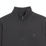 Lyle & Scott - Mens Superfine Tonal Quarter Zip Sweatshirt - Gunmetal W635 - Wildvine Clothing, Spalding, Lincolnshire