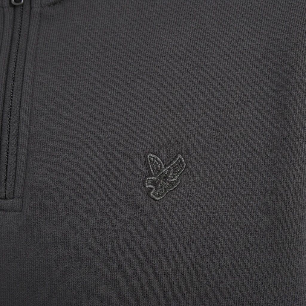 Lyle & Scott - Mens Superfine Tonal Quarter Zip Sweatshirt - Gunmetal W635 - Wildvine Clothing, Spalding, Lincolnshire