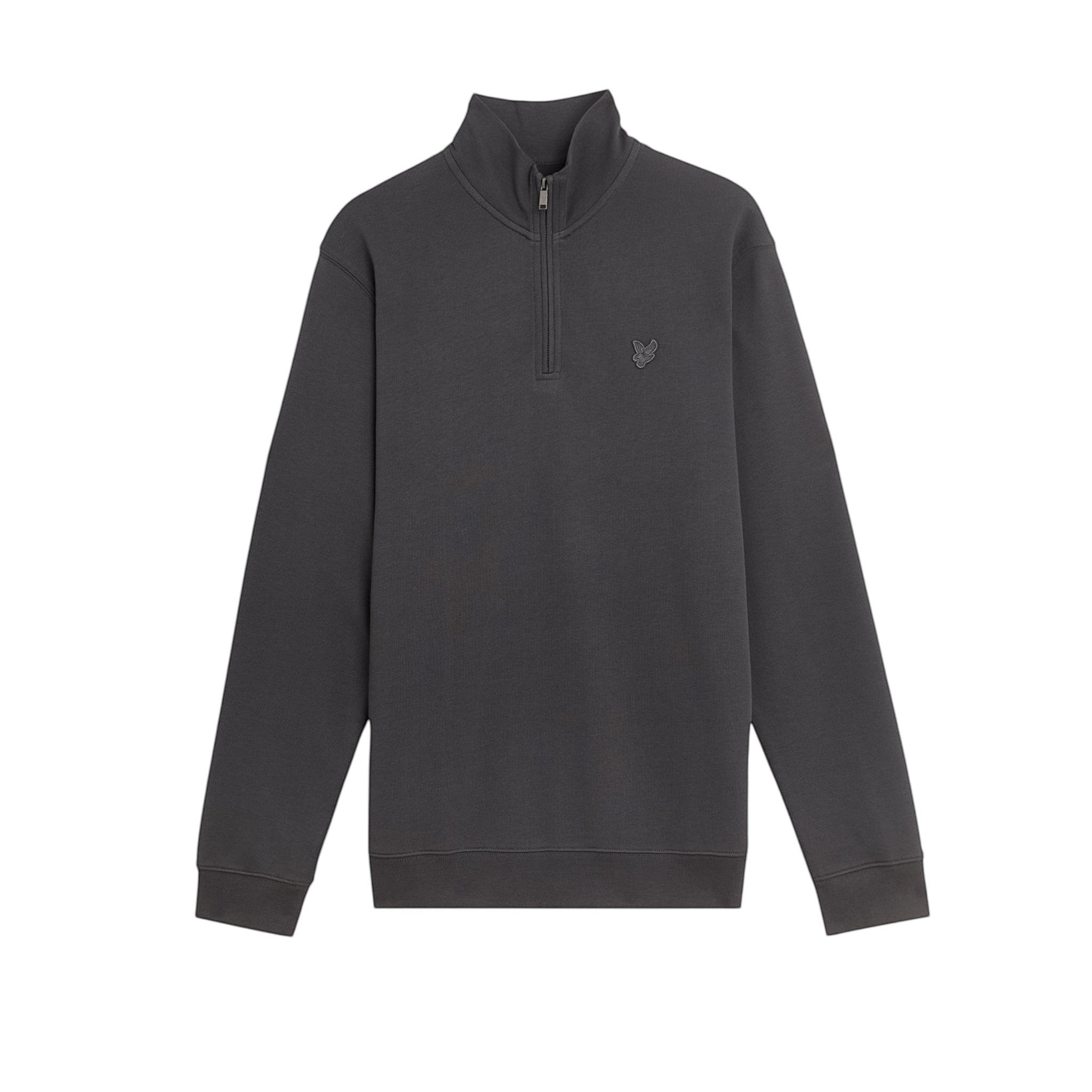 Lyle & Scott - Mens Superfine Tonal Quarter Zip Sweatshirt - Gunmetal W635 - Wildvine Clothing, Spalding, Lincolnshire