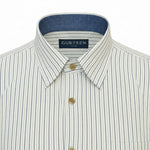 Gurteen - Mens - Seville - Modern Fit / Short Sleeved - Beige Stripe 504 - Wildvine Clothing, Spalding, Lincolnshire