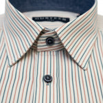 Gurteen - Mens - Seville - Modern Fit / Short Sleeved - Brick Stripe 544 - Wildvine Clothing, Spalding, Lincolnshire