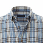 Gurteen - Mens - 100% Linen Shirt - Rome - Modern Fit / LS - Chocolate Check - 5720 691 - Wildvine Clothing, Spalding, Lincolnshire