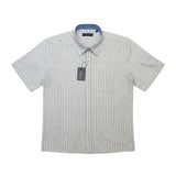 Gurteen - Mens - Seville - Modern Fit / Short Sleeved - Sky Check 830 - Wildvine Clothing, Spalding, Lincolnshire