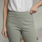 Pinnns - Ladies - Figure Sculpting Bengaline Crop Trousers - Heather Cactus 408C - Wildvine Clothing, Spalding, Lincolnshire