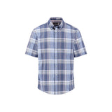 Fynch-Hatton Men's Regular Short Sleeve Casual Shirt - Slub Check – Horizon - Wildvine Clothing, Spalding, Lincolnshire