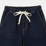 QED London - Ladies - Elastic Waist Heart String Jeans - indigo - Wildvine Clothing, Spalding, Lincolnshire