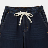 QED London - Ladies - Elastic Waist Heart String Jeans - indigo - Wildvine Clothing, Spalding, Lincolnshire
